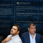 Daniel Noboa, Aquiles Álvarez, Rafael Correa e Inés Manzano con los políticos que protagonizaron lo más recientes rocen en redes sociales.