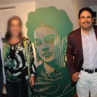 Ernesto Weisson Pazmiño (izq.) y Roberto Cortés (der.), durante la inauguración de una galería, en 2012, en Miami.