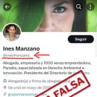 Pronunciamiento. Manzano informó en X sobre la cuenta falsa.