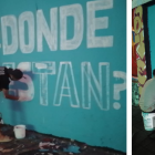 Indignación. En las calles Loja y Rocafuerte del centro de Guayaquil, se pintó un mural que hace referencia a la indignación ciudadana por la desaparición de los menores.