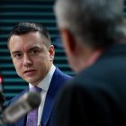 El presidente Daniel Noboa, en enlace radial, este 23 de diciembre.