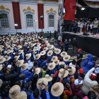El presidente Nicolás Maduro habla durante un evento que conmemora el 165 aniversario de la Batalla de Santa Inés en Caracas el 10 de diciembre de 2024.