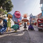 Ruta de los monigotes, en el suburbio, a suroeste de Guayaquil.