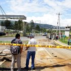 Obra. La rampa en el puente 8 de la Autopista General Rumiñahui fue colocada el pasado 8 de diciembre.