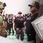 Fotomontaje para graficar este tema relacionado con el presupuesto de seguridad.