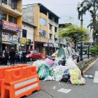 Acumulación de desechos en el centro.