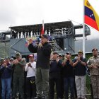 El ministro de Interior y Justicia de Venezuela, Diosdado Cabello, hablando durante un acto con la Fuerza Armada Nacional Bolivariana (FANB)