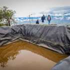 AMBATO. LOS RESERVORIOS QUE SE CONSTRUYEN EN CALHUA GRANDE BUSCAN PREVENIR SEQUIAS FUTURAS. AG-EXTERNO