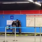 Policías llegaron a la estación del Metro de Quito, Morán Valverde, tras la alerta de una posible amenaza de bomba
