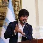 José De La Gasca, ministro de Gobierno, en rueda de prensa este 2 de enero.