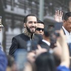 Fotografía de archivo del presidente de El Salvador, Nayib Bukele, en la ceremonia de investidura para su segundo mandato, en la Plaza Gerardo Barrios de San Salvador (El Salvador). EFE/ Bienvenido Velasco