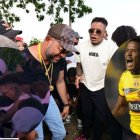 Michael Arroyo presente en el adiós de sus sobrinos junto a sus familiares.