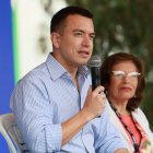 El presidente Daniel Noboa insistió en su posición sobre la licencia para la camapaña.