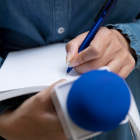 Foto simbólica del trabajo de una periodista.