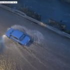 Varios sectores de la ciudad amanecieron con las calles anegadas por la intensa lluvia.