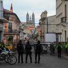 Los alrededores del Palacio de Carondelet en el Centro Histórico.