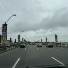 Imagen captada por un ciudadano que circulaba por el puente de la Unidad Nacional.