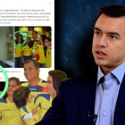 Fotomontaje sobre Cynthia Gellibert, Rafael Correa y Daniel Noboa.