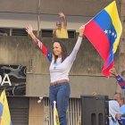 María Corina Machado durante la protesta en Caracas este jueves 9 de enero.