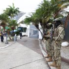 Exteriores de TC Televisión, ante la visita del presidente Daniel Noboa.