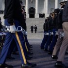 Se realiza un ensayo general en el Capitolio de los Estados Unidos antes de la toma de posesión del presidente electo Donald Trump, en Washington, DC, el 12 de enero de 2025.
