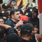 Alcalde. Aquiles Álvarez en la última sesión itinerante del Concejo Cantonal.