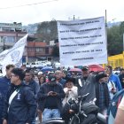 Los trabajadores de la Empresa de Pasajeros realizaron una protesta para exigir mejoras laborales