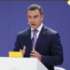 Daniel Noboa en su presentación en el debate 2025.