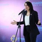 La candidata del correísmo, Luisa González, fue sorteada en el segundo grupo del debate obligatorio de primera vuelta de las elecciones de 2025.