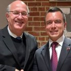 Ilan Goldfajn, presidente del Banco Interamericano de Desarrollo (BID) y Daniel Noboa, presidente de Ecuador.