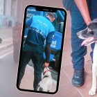 Fotomontaje en el que muestra el rescate del can.