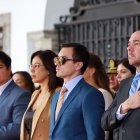 Daniel Noboa ratificó a Cynthia Gellibert (i) como vicepresidenta de Ecuador.