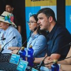 El alcalde de Guayaquil, Aquiles Álvarez, en una sesión itinerante del Concejo Cantonal.