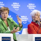 Kristalina Georgieva, directora del FMI, y Christine Lagarde, directora del Banco Central Europeo.