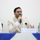 El presidente del CPCCS, Andrés Fantoni, en sesión del Pleno.