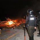 Fueron unos treinta policías a bordo de motocicletas y patrullas los que intervinieron el sector.