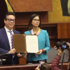 Roberto Romero von Buchwald fue oficializado como Superintendente de Bancos. La legisladora Esther Cuesta presidió la sesión de la Asamblea Nacional, este lunes 27 de enero.