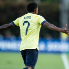 Keny Arroyo celebra el gol que hizo contra Bolivia en el Sudamericano Sb-20