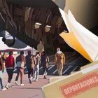 Ilustración para graficar este artículo relacionado con deportaciones de migrantes ilegales en Estados Unidos.