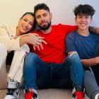 Alejandra con su novio, Beta Mejía y Sebastián.