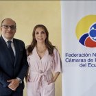 Empresarios. María Paz Jervis, presidenta de la Federación Nacional de las Cámaras de Industrias y el vicepresidente, Diego Lara.