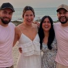 Alejandra con su novio, además Pablo Ruales y su esposa.