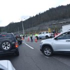 Los agentes de la AMT cerraron el paso en la Ruta Viva y desviaron a los vehículos hacia la av. Simón Bolívar.