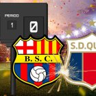 Barcelona SC enfrenta al D. Quito en el estadio Atahualpa.