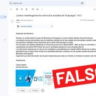 El correo, calificado como fraudulento, invita a votar por cierta candidata a la presidencia.