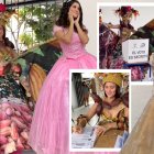 Elba González suele vestirse de forma extravagante para acudir a sufragar.