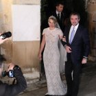 Nicolás de Grecia y Chrysi Vardinogianni luego de la ceremonia.