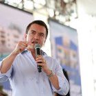 El presidente-candidato Daniel Noboa.