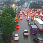 La zona de la autopista Narcisa de Jesús también se vio congestionada