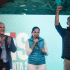 Luisa González, candidata por la Revolución Ciudadana, este 9 de febrero de 2025.